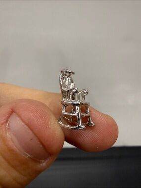 Small Sterling Silver Rocking Chair Charm